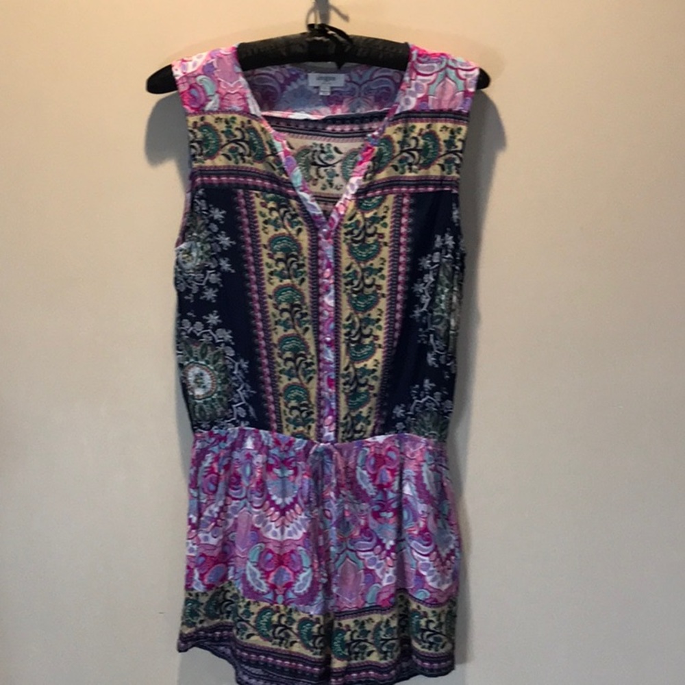 Preloved Umgee Blue Multi Romper Size Large